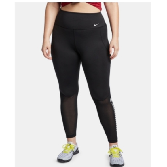 Nike PLUS Training Tights FIT MESH LEGGING LOGO - Picture 2 of 12